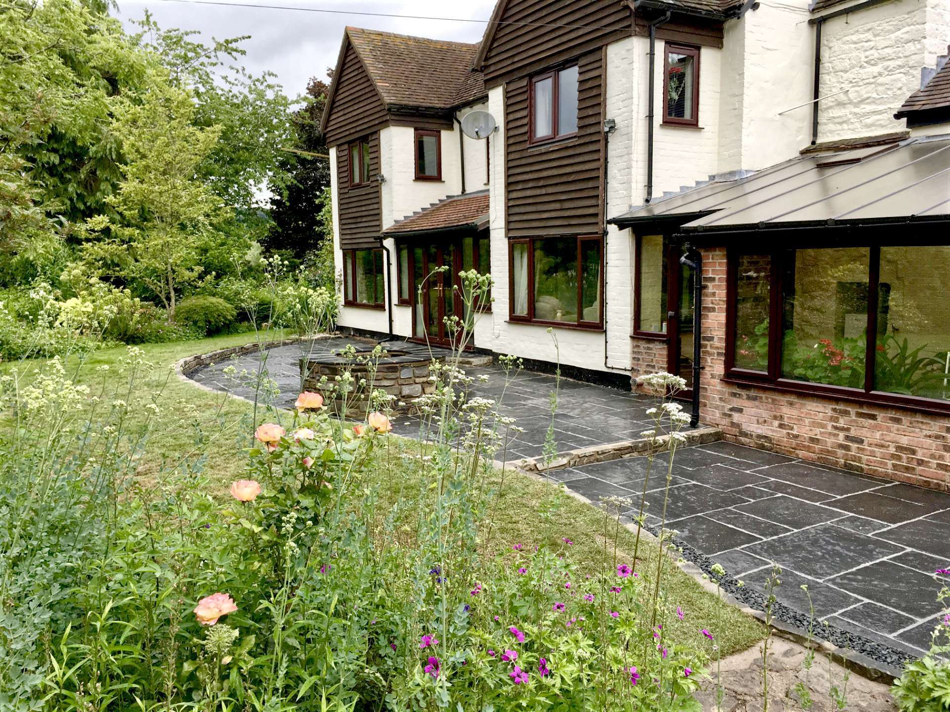 well reconstruction and patio