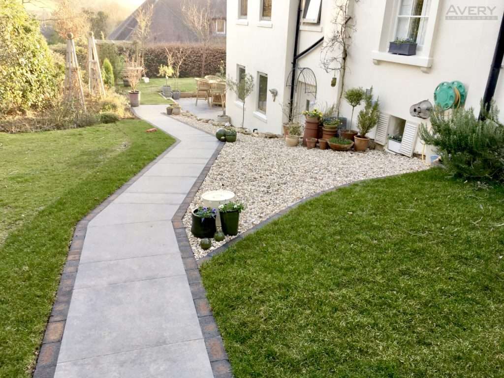 The front pathway to the home.